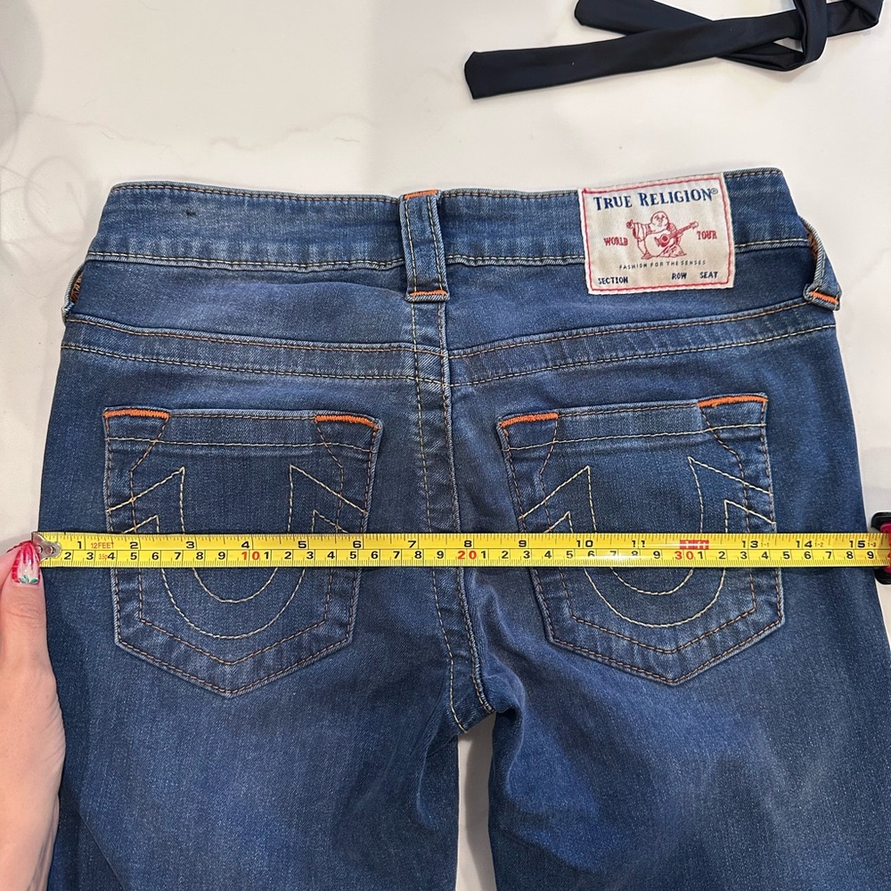 True Religion Skinny Stella Cotton Blend Blue Jeans Classic Style Size 27 - Picture 12 of 12